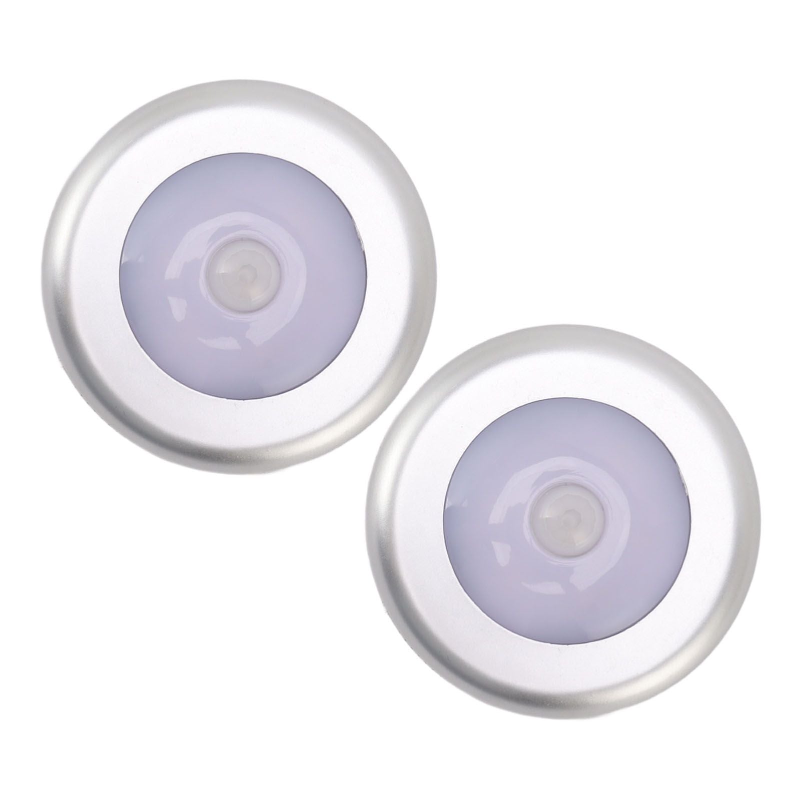 Motion Sensor Night Light Eye Protection Round Small LED Induction Lamp for Closet Drawer Bed Bottom 2pcs V1294-YM0521-3119230041411