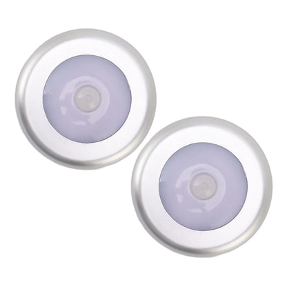 Motion Sensor Night Light Eye Protection Round Small LED Induction Lamp for Closet Drawer Bed Bottom 2pcs V1294-YM0521-3119230041411
