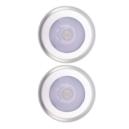 Motion Sensor Night Light Eye Protection Round Small LED Induction Lamp for Closet Drawer Bed Bottom 2pcs V1294-YM0521-3119230041411
