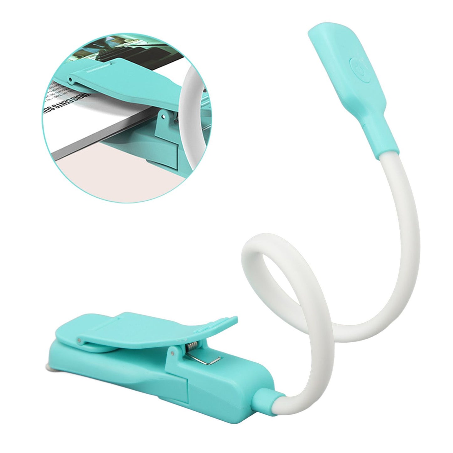Book Light USB Charging LED Lamp 3 Color Temperature Stepless Dimming Clamp Base Reading Light V1294-YM0521-3119230041811