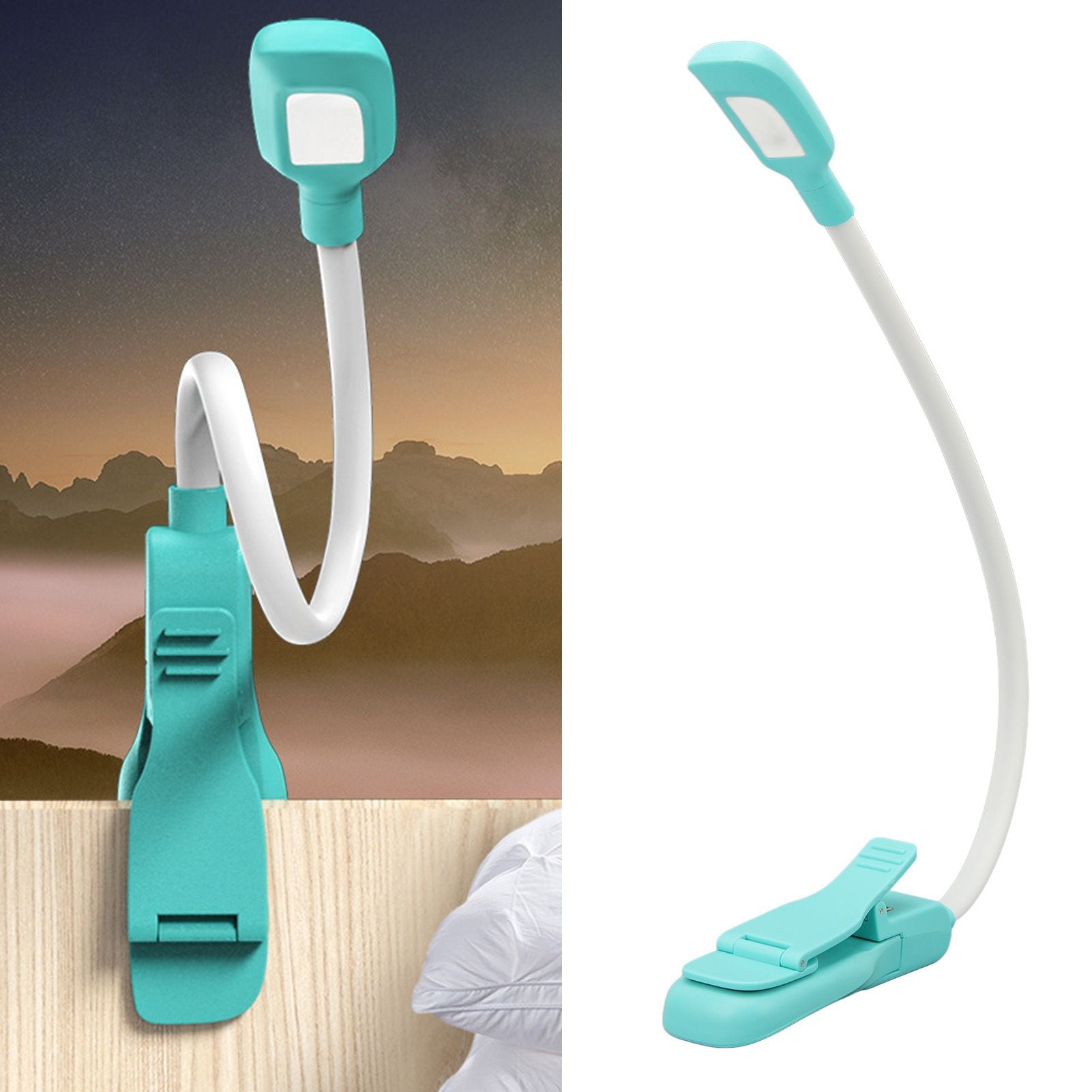 Book Light USB Charging LED Lamp 3 Color Temperature Stepless Dimming Clamp Base Reading Light V1294-YM0521-3119230041811