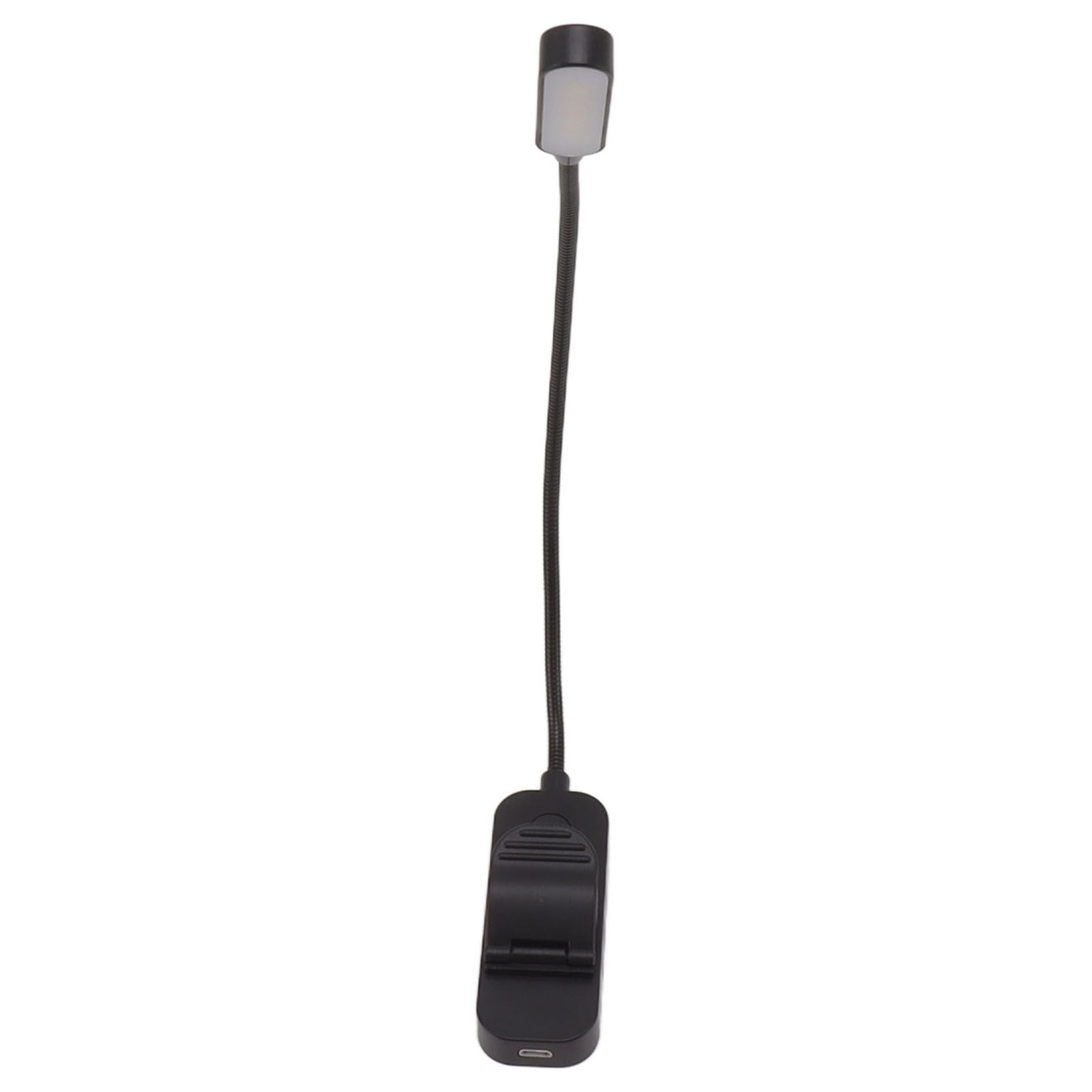 Book Light USB Rechargeable Blocking Reading Clip On Lamp 3 Brightness Stepless Dimming 8 LED Eye Care Sleep V1294-YM0521-3119230042611