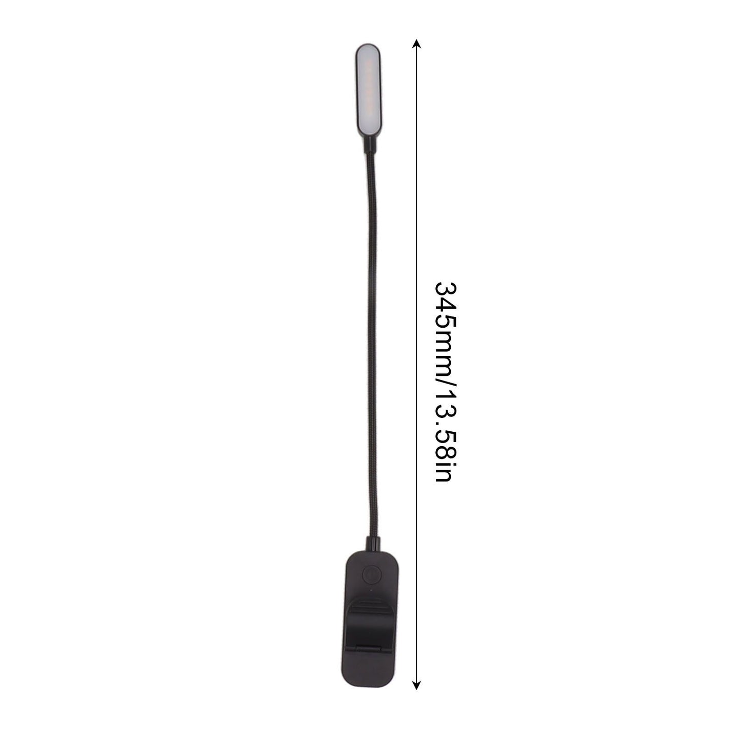 Book Light USB Rechargeable Blocking Reading Clip On Lamp 3 Brightness Stepless Dimming 8 LED Eye Care Sleep V1294-YM0521-3119230042611