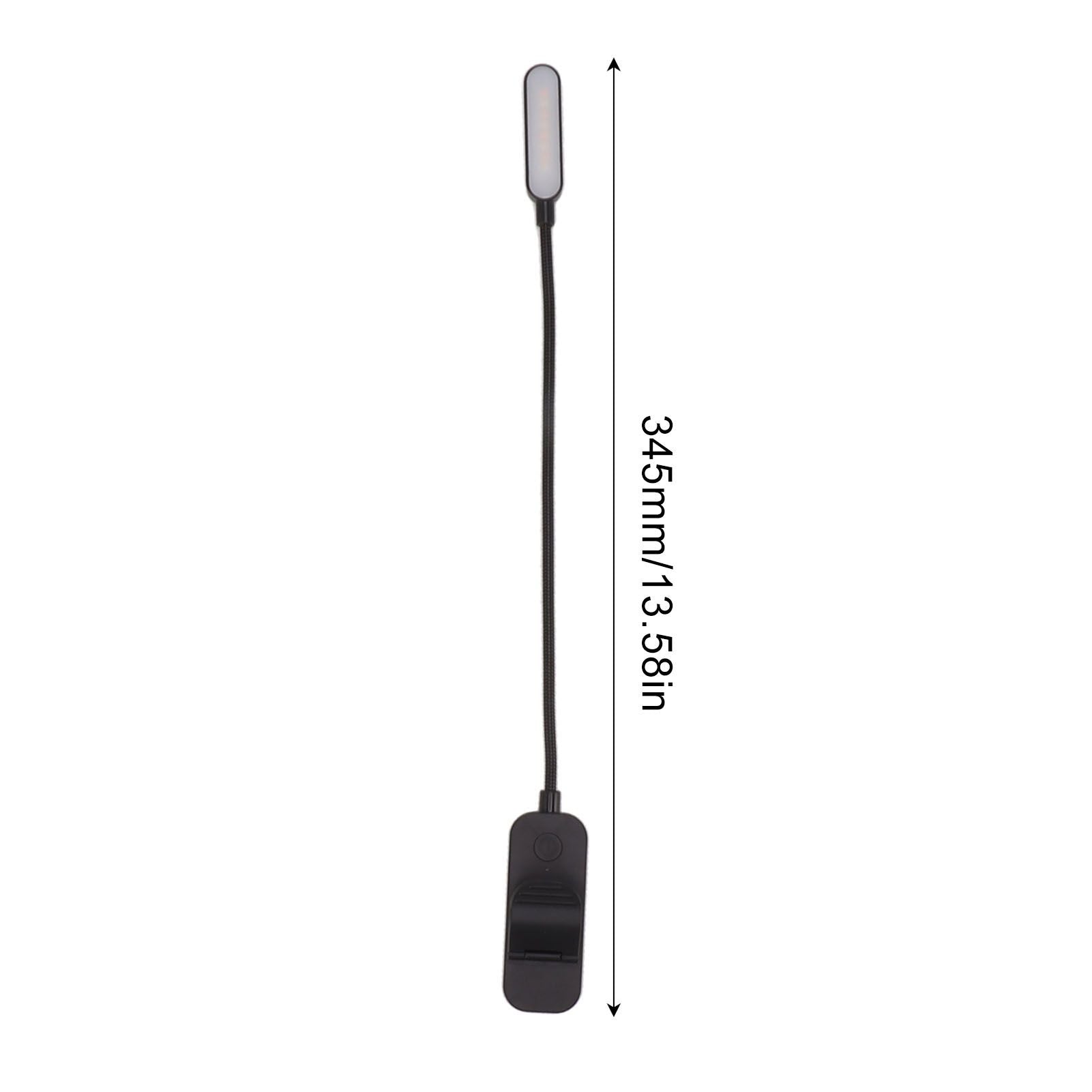 Book Light USB Rechargeable Blocking Reading Clip On Lamp 3 Brightness Stepless Dimming 8 LED Eye Care Sleep V1294-YM0521-3119230042611