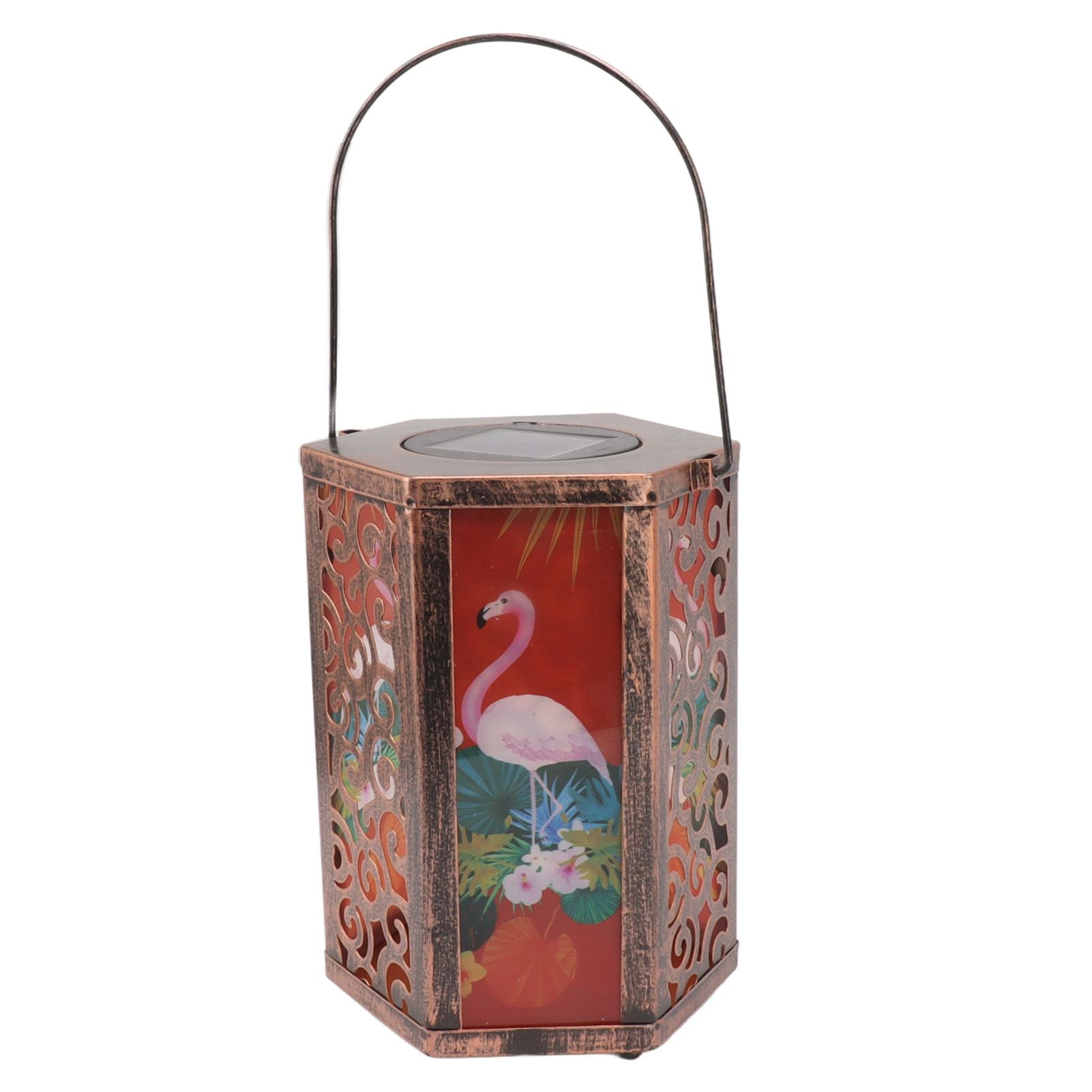 Garden Hanging Lights Waterproof LED Decorative Lighting Hexagonal Bird Pattern Lantern for Home Courtyard V1294-YM0521-3119230045311