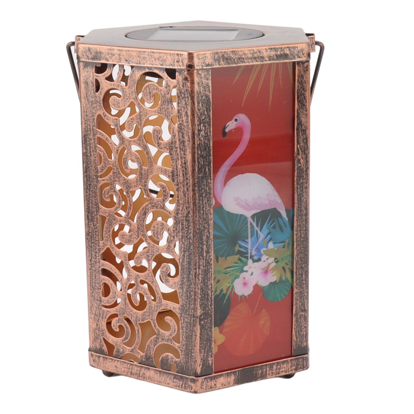 Garden Hanging Lights Waterproof LED Decorative Lighting Hexagonal Bird Pattern Lantern for Home Courtyard V1294-YM0521-3119230045311