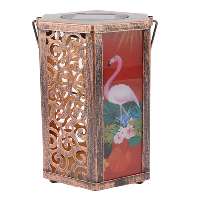 Garden Hanging Lights Waterproof LED Decorative Lighting Hexagonal Bird Pattern Lantern for Home Courtyard V1294-YM0521-3119230045311