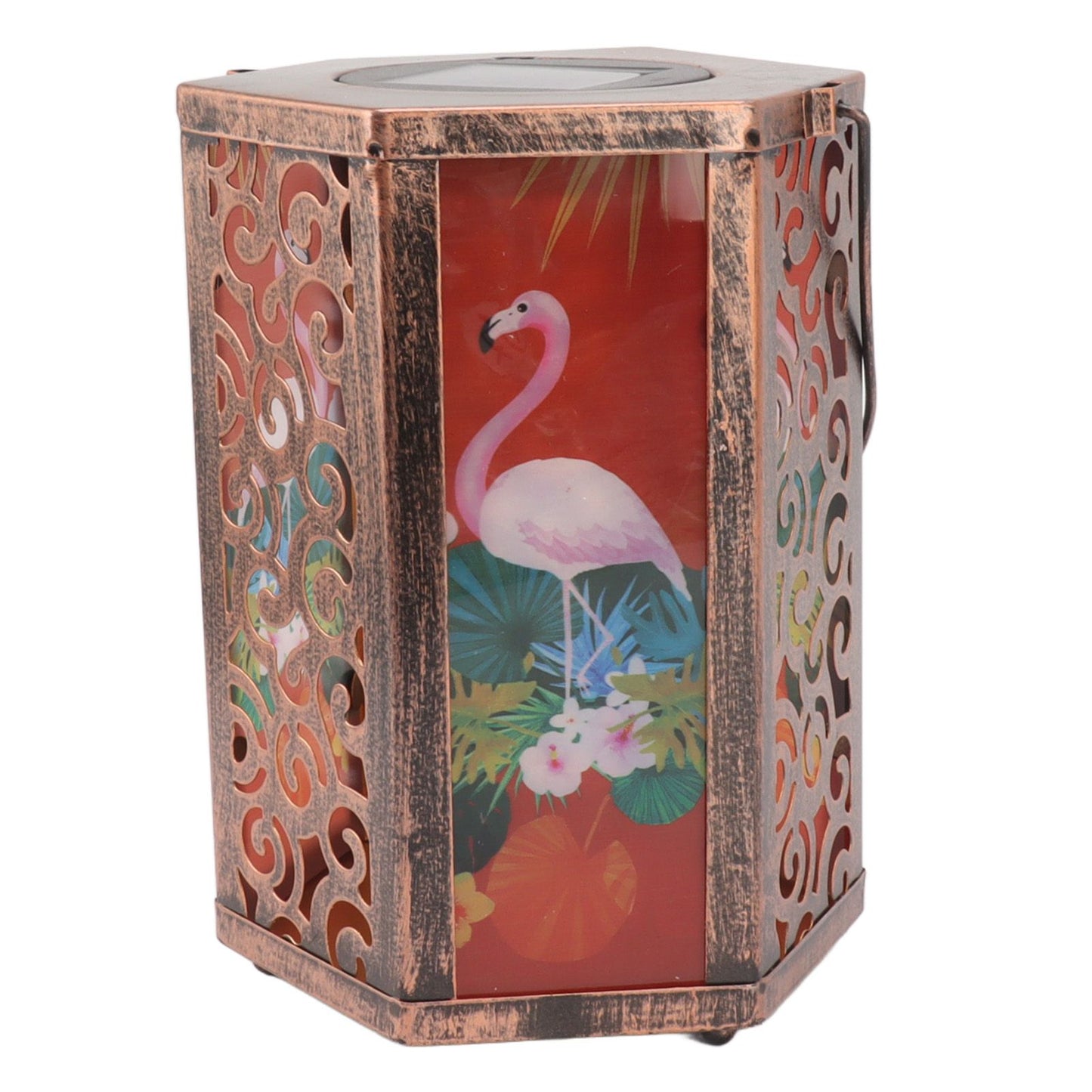 Garden Hanging Lights Waterproof LED Decorative Lighting Hexagonal Bird Pattern Lantern for Home Courtyard V1294-YM0521-3119230045311
