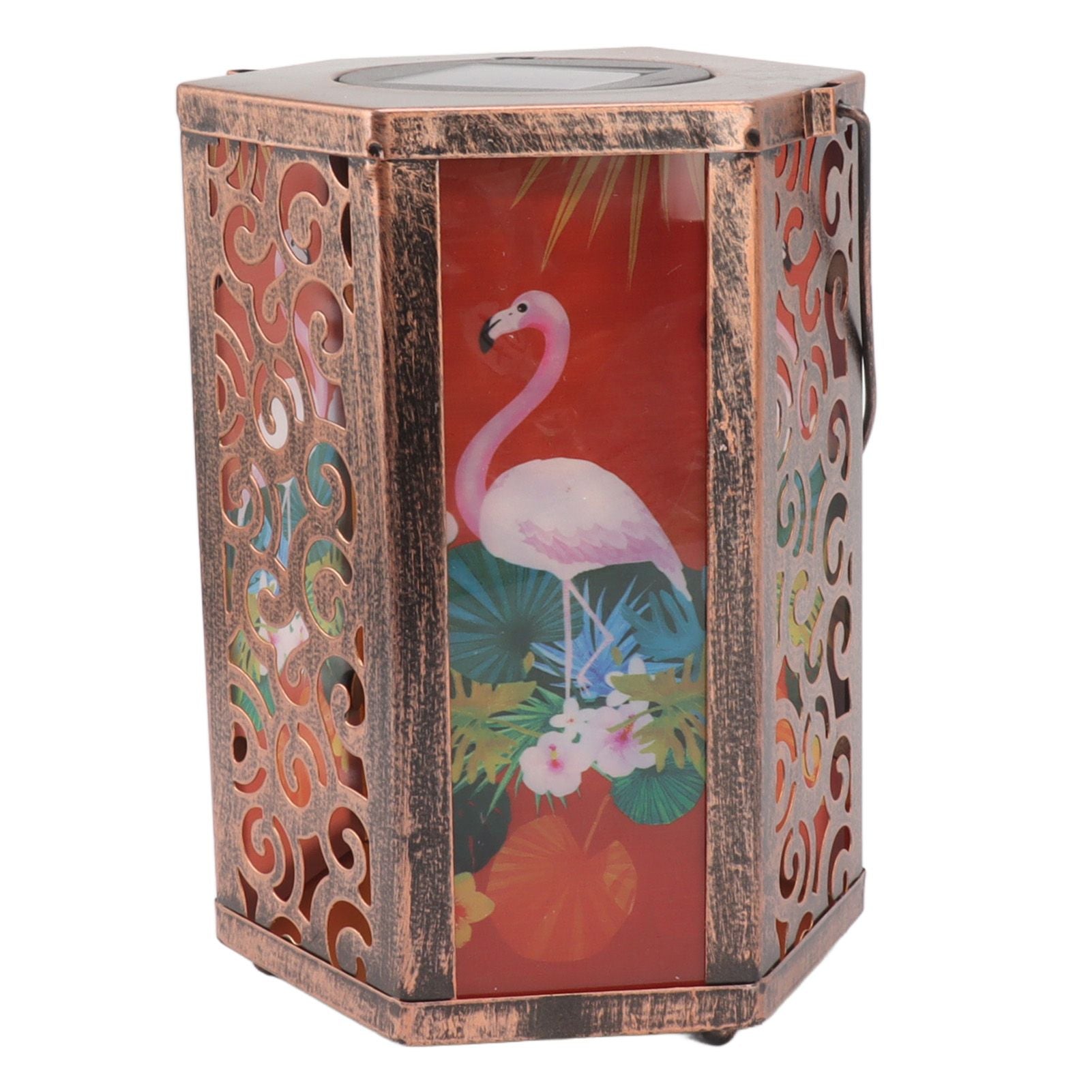 Garden Hanging Lights Waterproof LED Decorative Lighting Hexagonal Bird Pattern Lantern for Home Courtyard V1294-YM0521-3119230045311