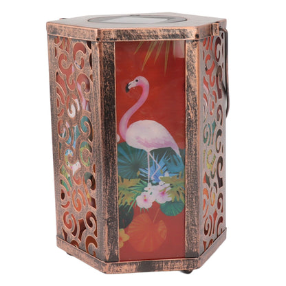 Garden Hanging Lights Waterproof LED Decorative Lighting Hexagonal Bird Pattern Lantern for Home Courtyard V1294-YM0521-3119230045311