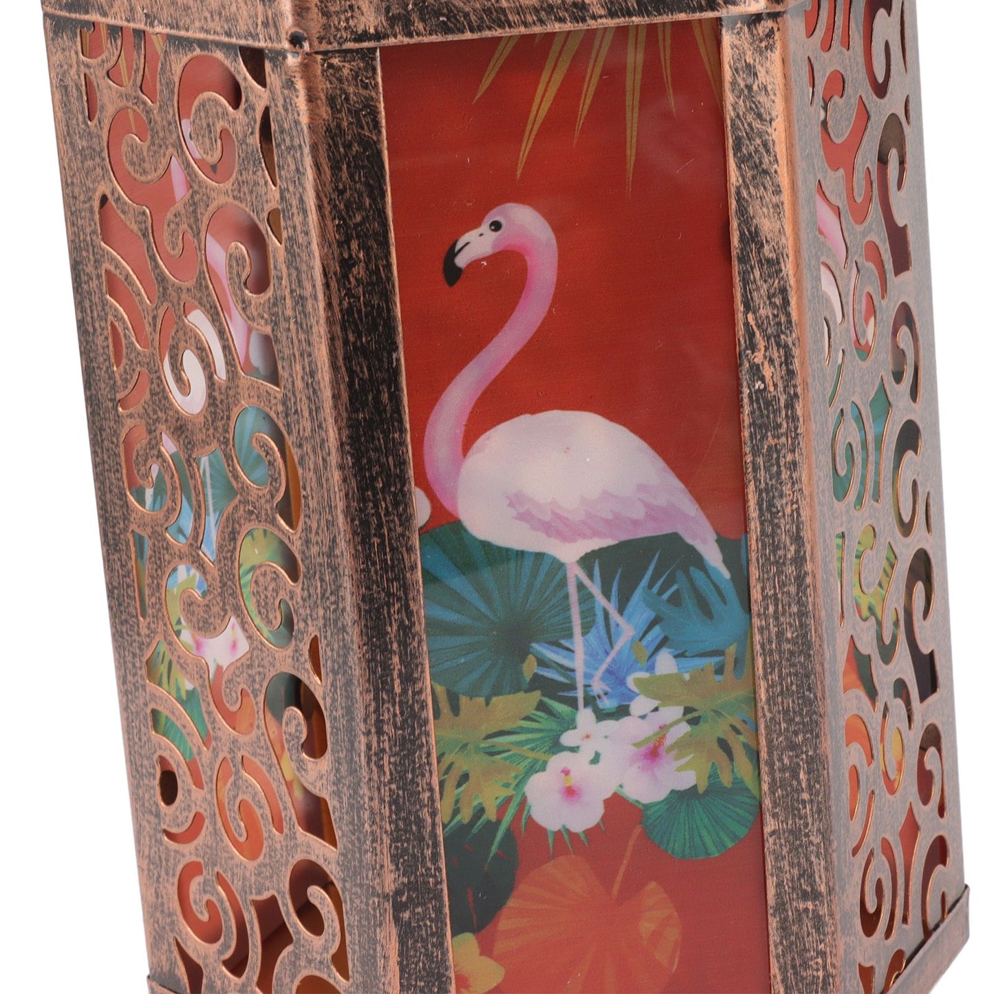 Garden Hanging Lights Waterproof LED Decorative Lighting Hexagonal Bird Pattern Lantern for Home Courtyard V1294-YM0521-3119230045311