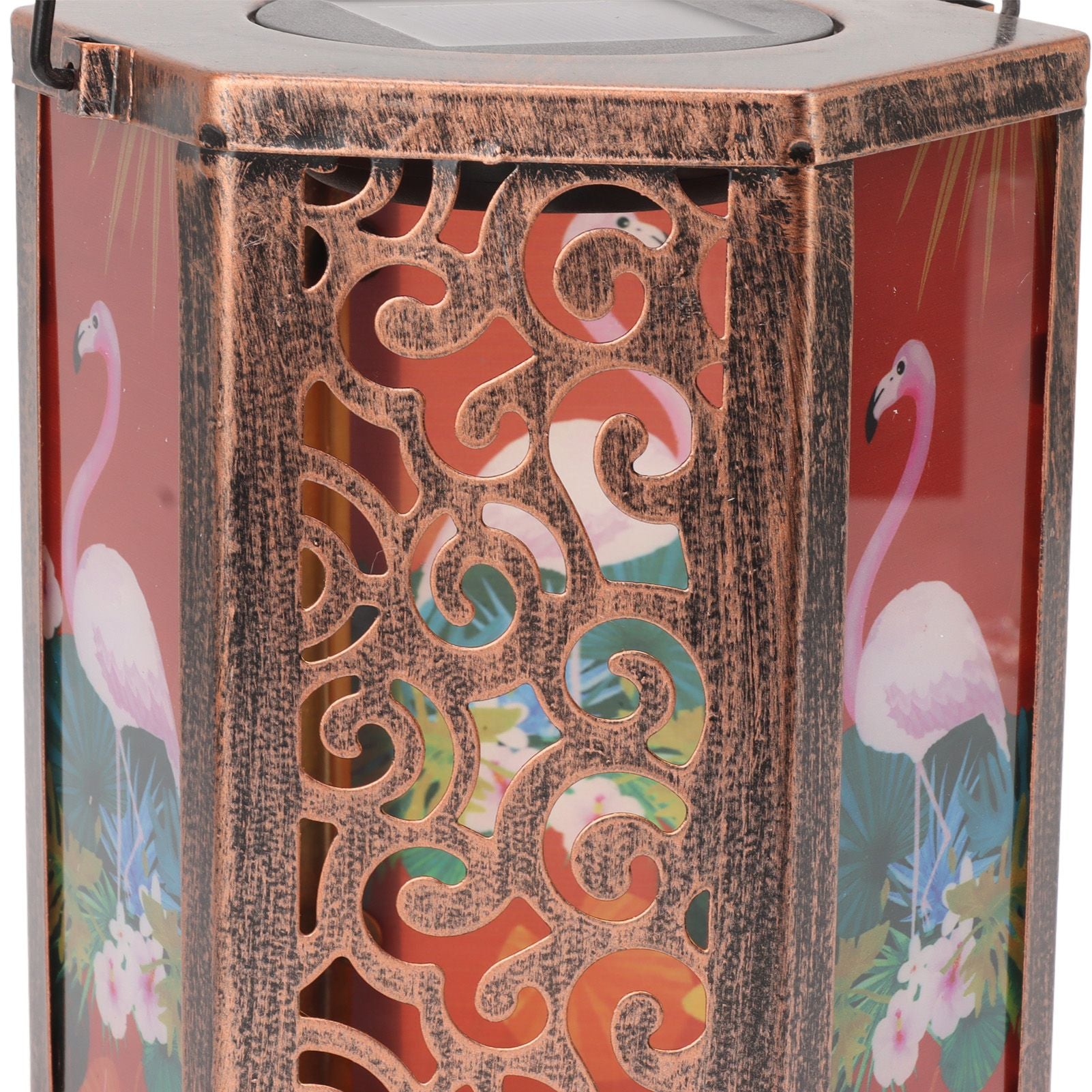 Garden Hanging Lights Waterproof LED Decorative Lighting Hexagonal Bird Pattern Lantern for Home Courtyard V1294-YM0521-3119230045311