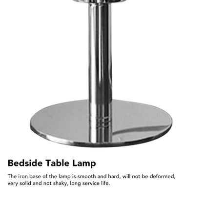 Bedside Table Lamp Iron Base Cute Shape Simple Modern Elegant Nightstand Lamp for Home USB Button Switch White V1294-YM0521-3119230054015