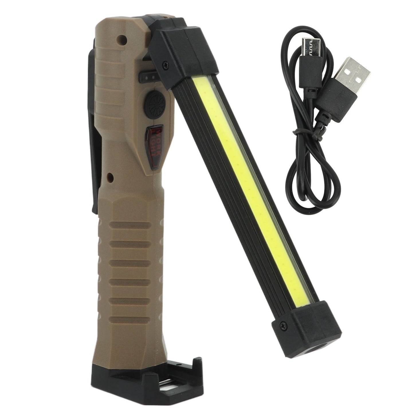 7 Modes Folding LED COB Work Light Type C Foldable Magnetic Emergency Flashlight for Maintenance 1200mAh V1294-YM0521-3119230055711