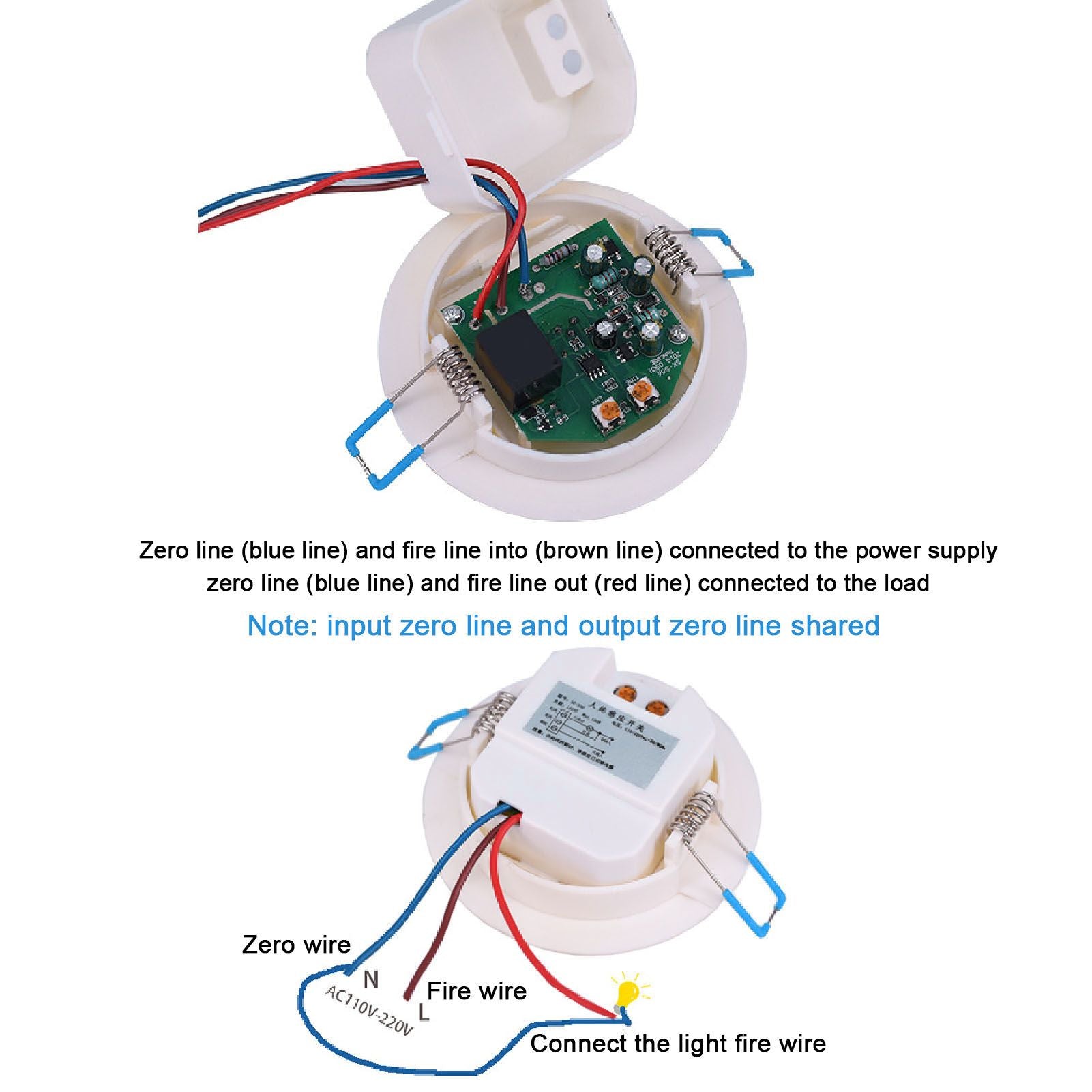 Infrared Sensor Light Switch Professional Ceiling Occupancy Motion Induction Switch for Commercial V1294-YM0521-3119230057611