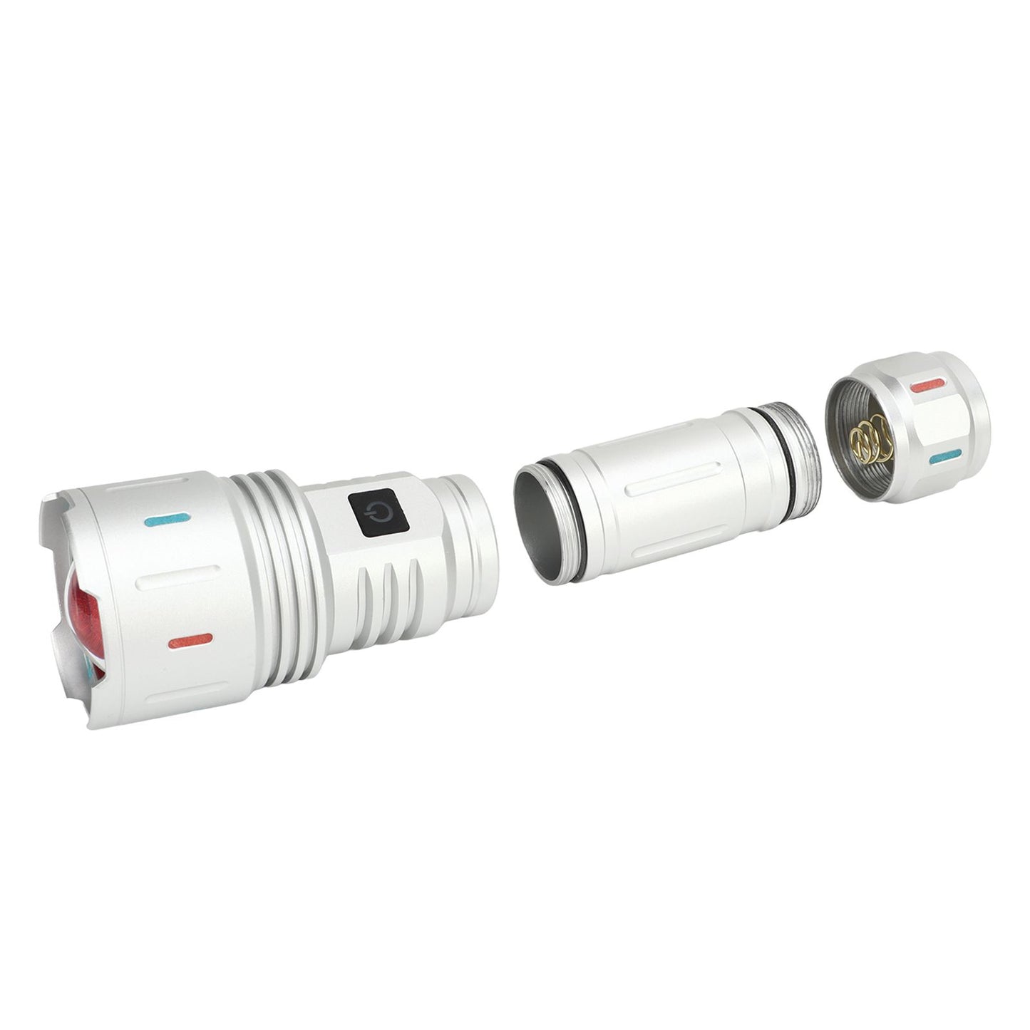 LED Flashlight 10000 Luminous Flux 5 Modes USB Type C Charge Waterproof Camping Flashlight for Hiking Travel V1294-YM0521-3119230057711