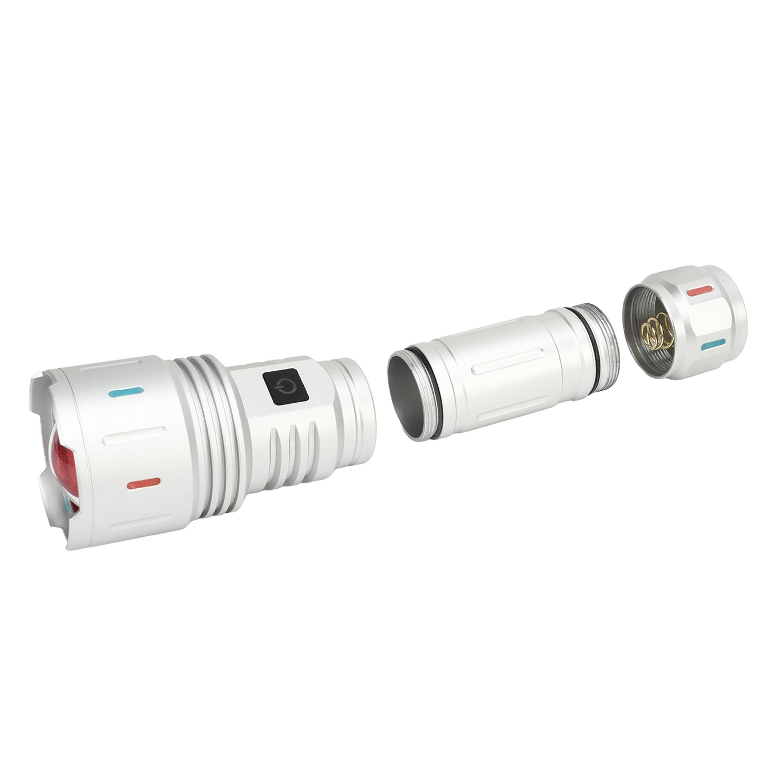 LED Flashlight 10000 Luminous Flux 5 Modes USB Type C Charge Waterproof Camping Flashlight for Hiking Travel V1294-YM0521-3119230057711