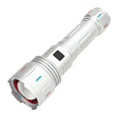 LED Flashlight 10000 Luminous Flux 5 Modes USB Type C Charge Waterproof Camping Flashlight for Hiking Travel V1294-YM0521-3119230057711