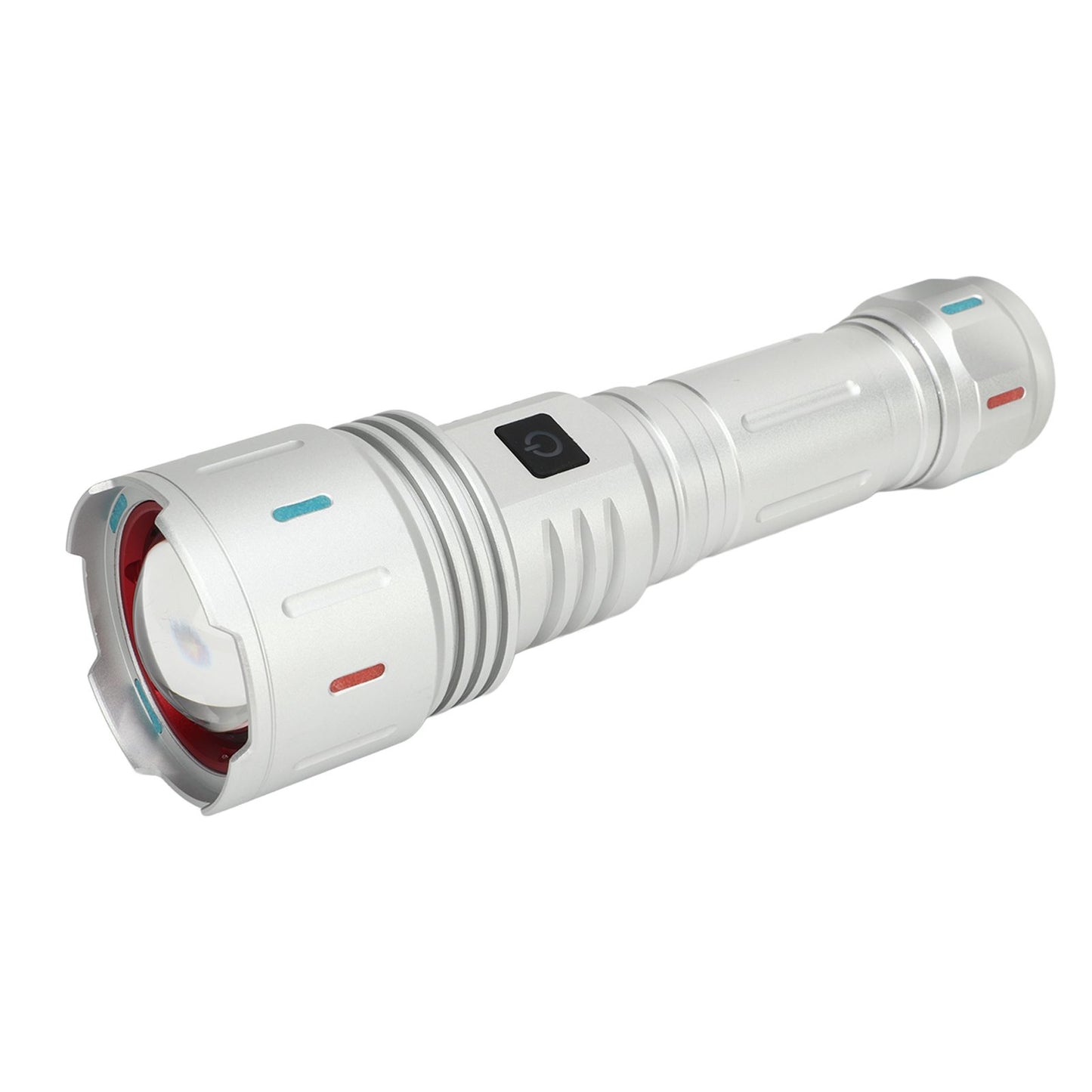 LED Flashlight 10000 Luminous Flux 5 Modes USB Type C Charge Waterproof Camping Flashlight for Hiking Travel V1294-YM0521-3119230057711