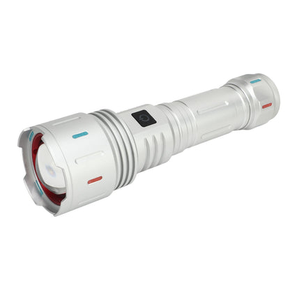 LED Flashlight 10000 Luminous Flux 5 Modes USB Type C Charge Waterproof Camping Flashlight for Hiking Travel V1294-YM0521-3119230057711