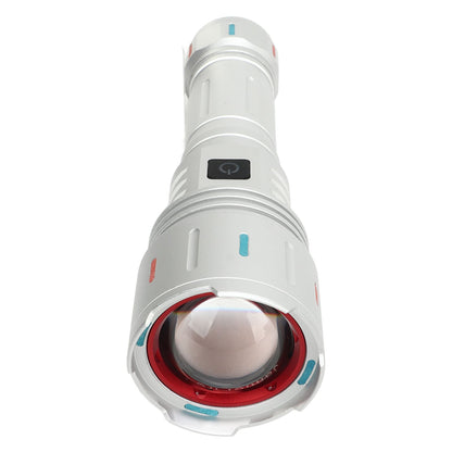 LED Flashlight 10000 Luminous Flux 5 Modes USB Type C Charge Waterproof Camping Flashlight for Hiking Travel V1294-YM0521-3119230057711