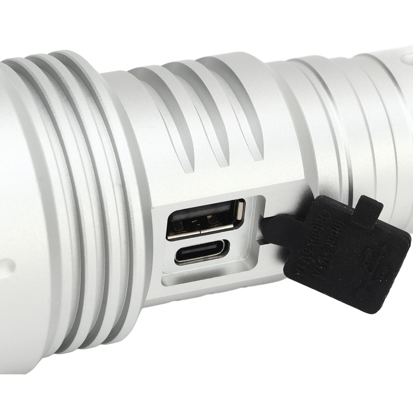 LED Flashlight 10000 Luminous Flux 5 Modes USB Type C Charge Waterproof Camping Flashlight for Hiking Travel V1294-YM0521-3119230057711