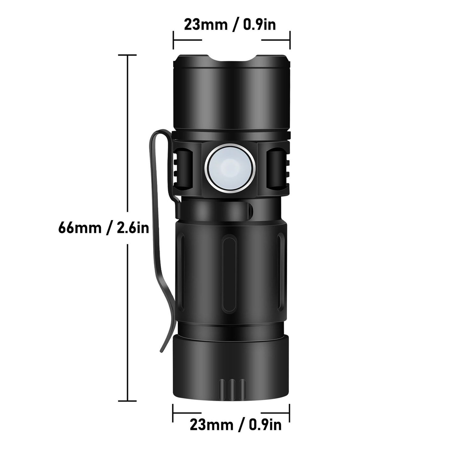 800LM Mini Flashlight Small Pocket EDC Light USB Rechargeable Keychain Light for Night Searching V1294-YM0521-3119230058411