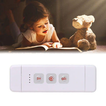 Clip On Book Light Multipurpose Ultrathin Mini 3 Levels Brightness USB Rechargeable Book Reading Light White V1294-YM0521-3119230058612