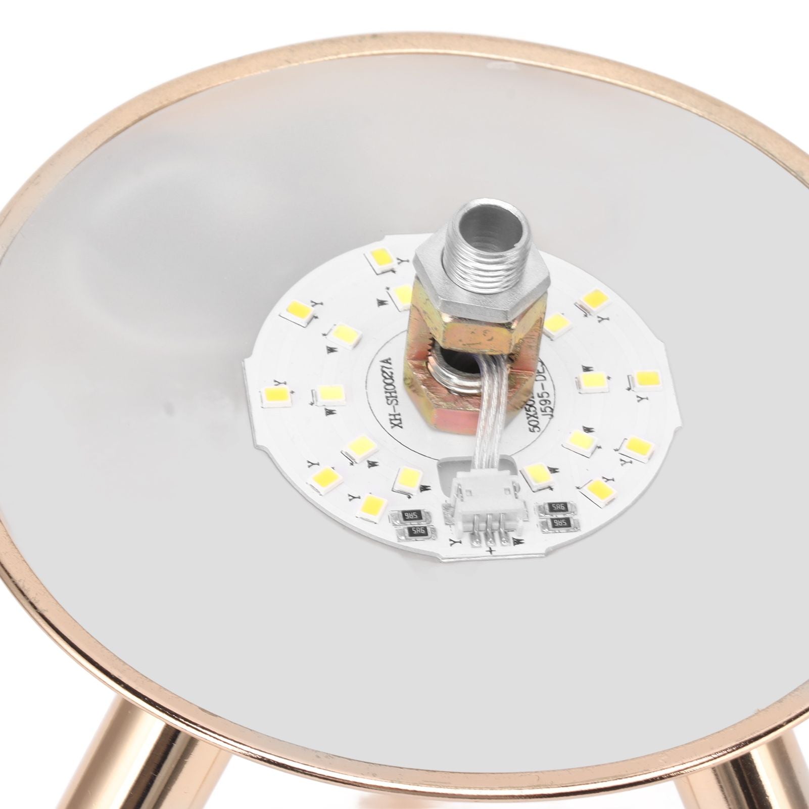 Feather Table Lamp USB Rechargeable Ostrich Feather Desk Light with Gold Tripod for Bedroom 40Pcs Artificial V1294-YM0521-3119230059511