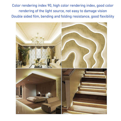 12V COB LED Flexible Strip Light Self Adhesive 90 CRI Flexible Uniform LED Tape Lamp 110LM 5m 3000K Warm Light V1294-YM0521-3119230062513