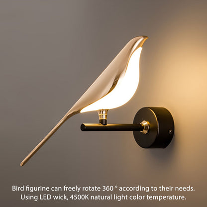 Bird Wall Lamp Bird Figurine LED Light Modern Style Home Decoration for Bedroom Office V1294-YM0521-3119230065511