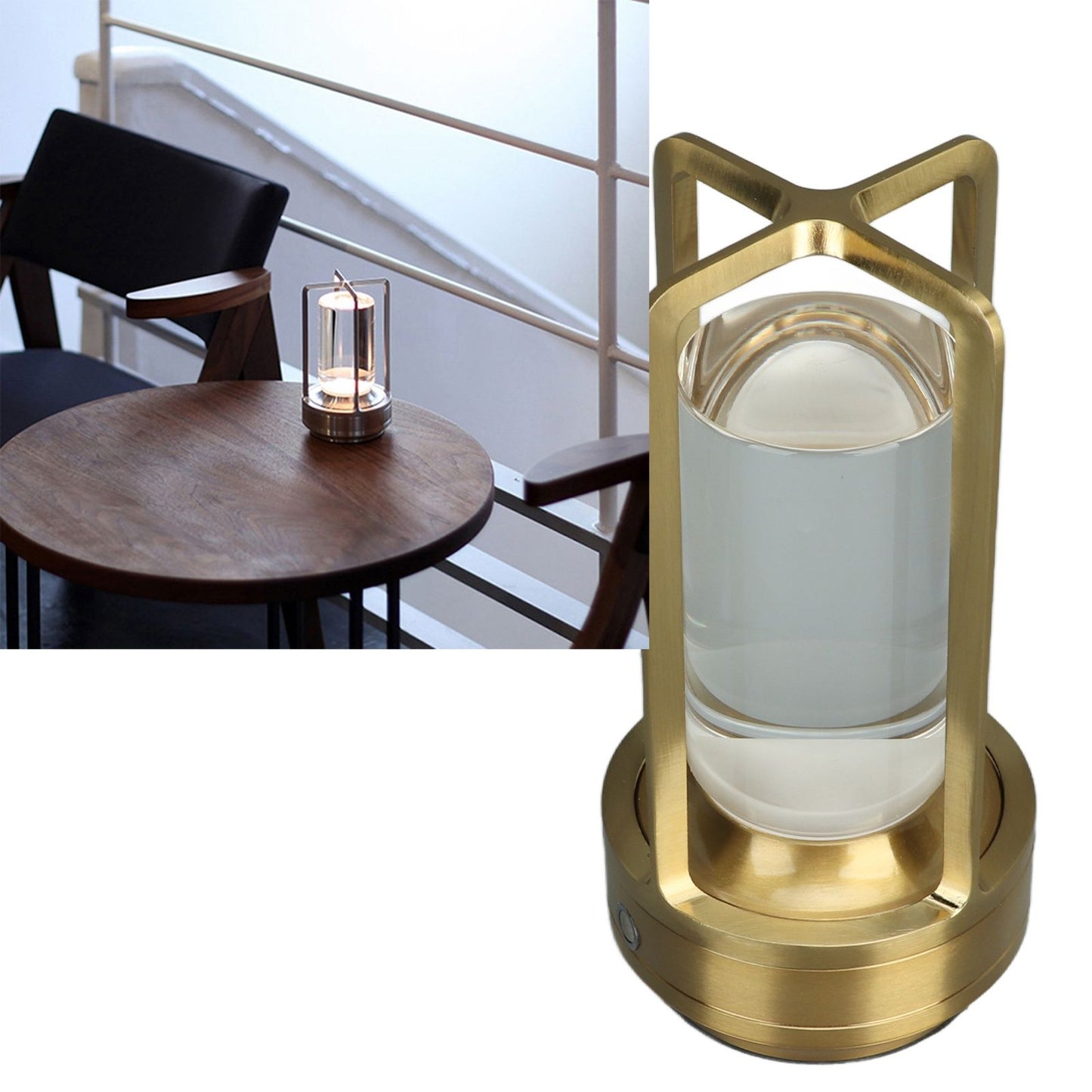 Cordless Table Lamp 3 Colors Stepless Dimming LED Table Lamp Rechargeable Touch Lamp Bedside Nightstand Lamp V1294-YM0521-3119230065811