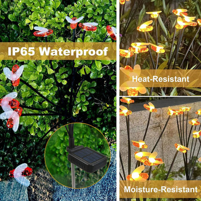 Outdoor Solar Lamp Waterproof LED Light Bee Design Decorative Light for Garden Patio Warm Light V1294-YM0521-3119230067011