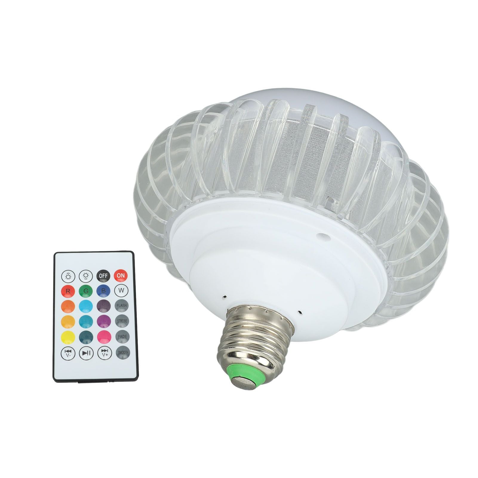 Smart LED Light Bulb Wireless Bluetooth Light Bulb Speaker E26 E27 RGB Color Changing Light Bulb With 24 Keys V1294-YM0521-3119230067811