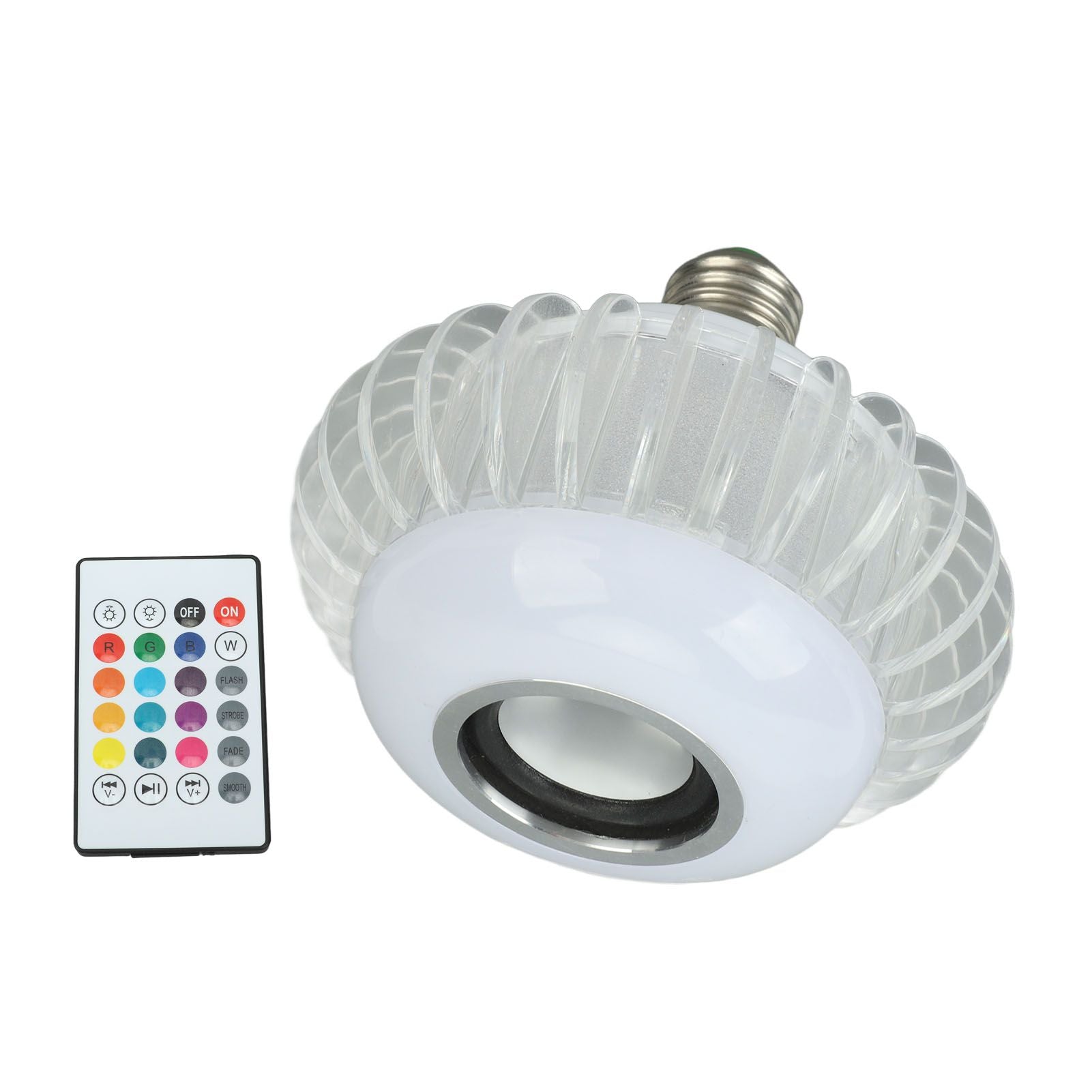 Smart LED Light Bulb Wireless Bluetooth Light Bulb Speaker E26 E27 RGB Color Changing Light Bulb With 24 Keys V1294-YM0521-3119230067811
