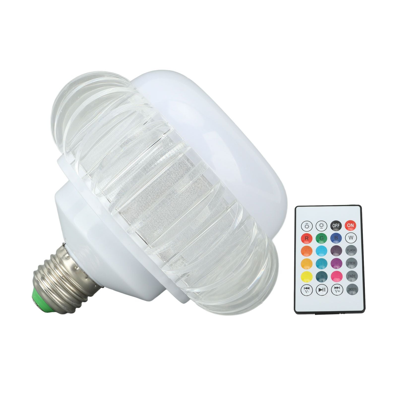 Smart LED Light Bulb Wireless Bluetooth Light Bulb Speaker E26 E27 RGB Color Changing Light Bulb With 24 Keys V1294-YM0521-3119230067811