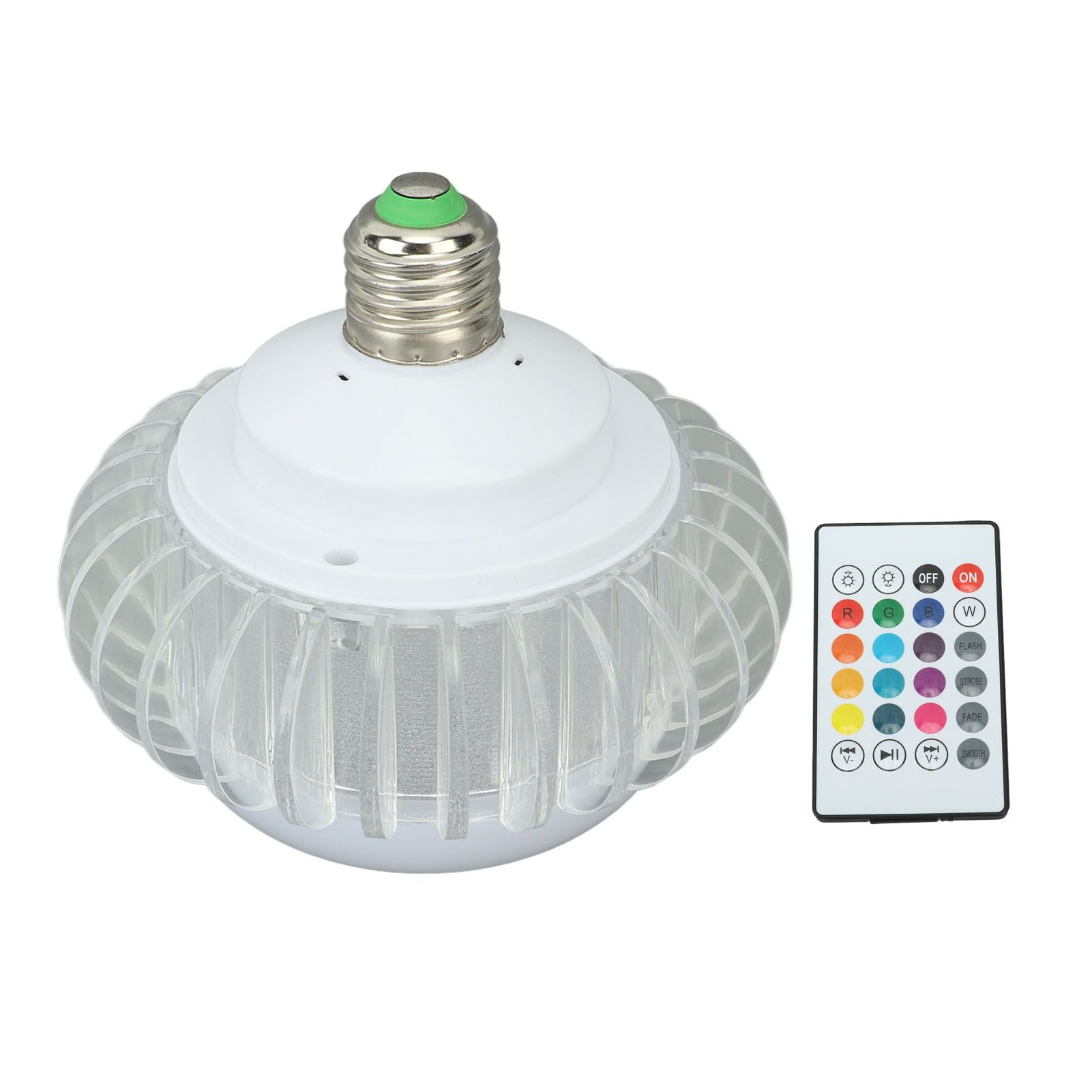 Smart LED Light Bulb Wireless Bluetooth Light Bulb Speaker E26 E27 RGB Color Changing Light Bulb With 24 Keys V1294-YM0521-3119230067811