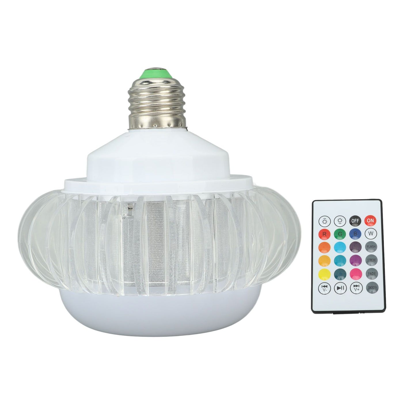 Smart LED Light Bulb Wireless Bluetooth Light Bulb Speaker E26 E27 RGB Color Changing Light Bulb With 24 Keys V1294-YM0521-3119230067811