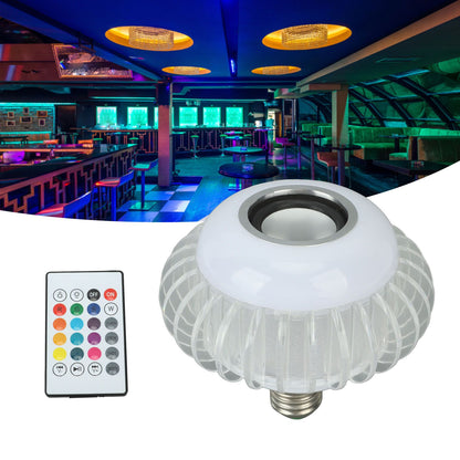 Smart LED Light Bulb Wireless Bluetooth Light Bulb Speaker E26 E27 RGB Color Changing Light Bulb With 24 Keys V1294-YM0521-3119230067811