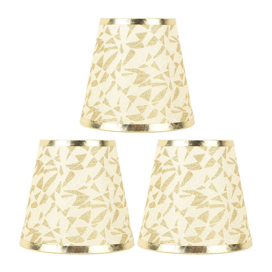 Cloth Lampshade Clip On Design Modern Barrel Fabric Lamp Shades for E14 Bulb Chandelier Wall Lamp 3pcs Gold V1294-YM0521-3119230069611