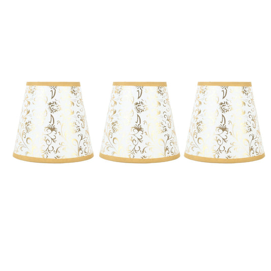 Cloth Lampshade Clip On Installation Modern Fabric Lamp Shades for E14 Bulb Chandelier Table Lamp 3pcs Gold V1294-YM0521-3119230069711