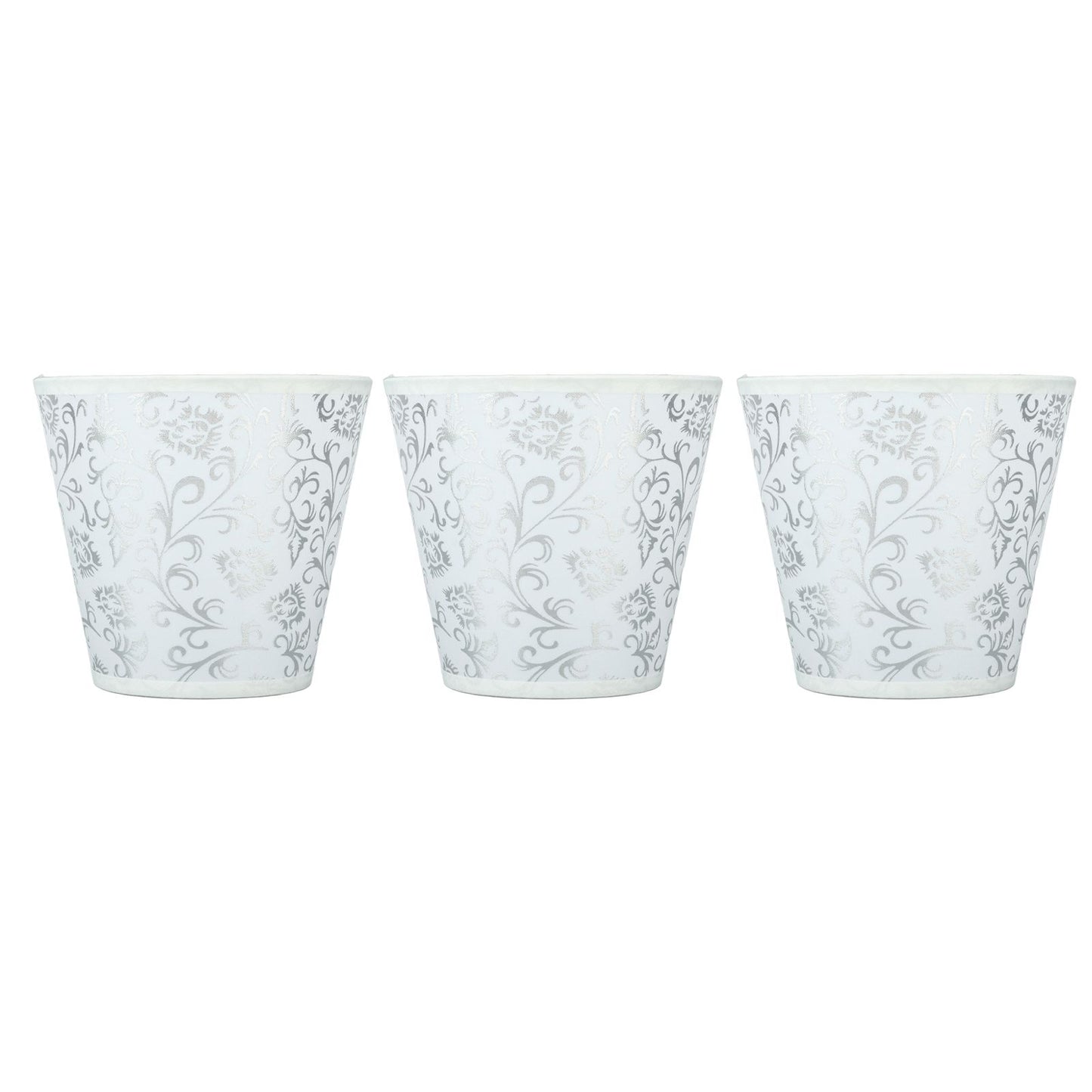 Cloth Lampshade Clip On Installation Modern Fabric Lamp Shades for E14 Bulb Chandelier Table Lamp 3pcs Silver V1294-YM0521-3119230069712