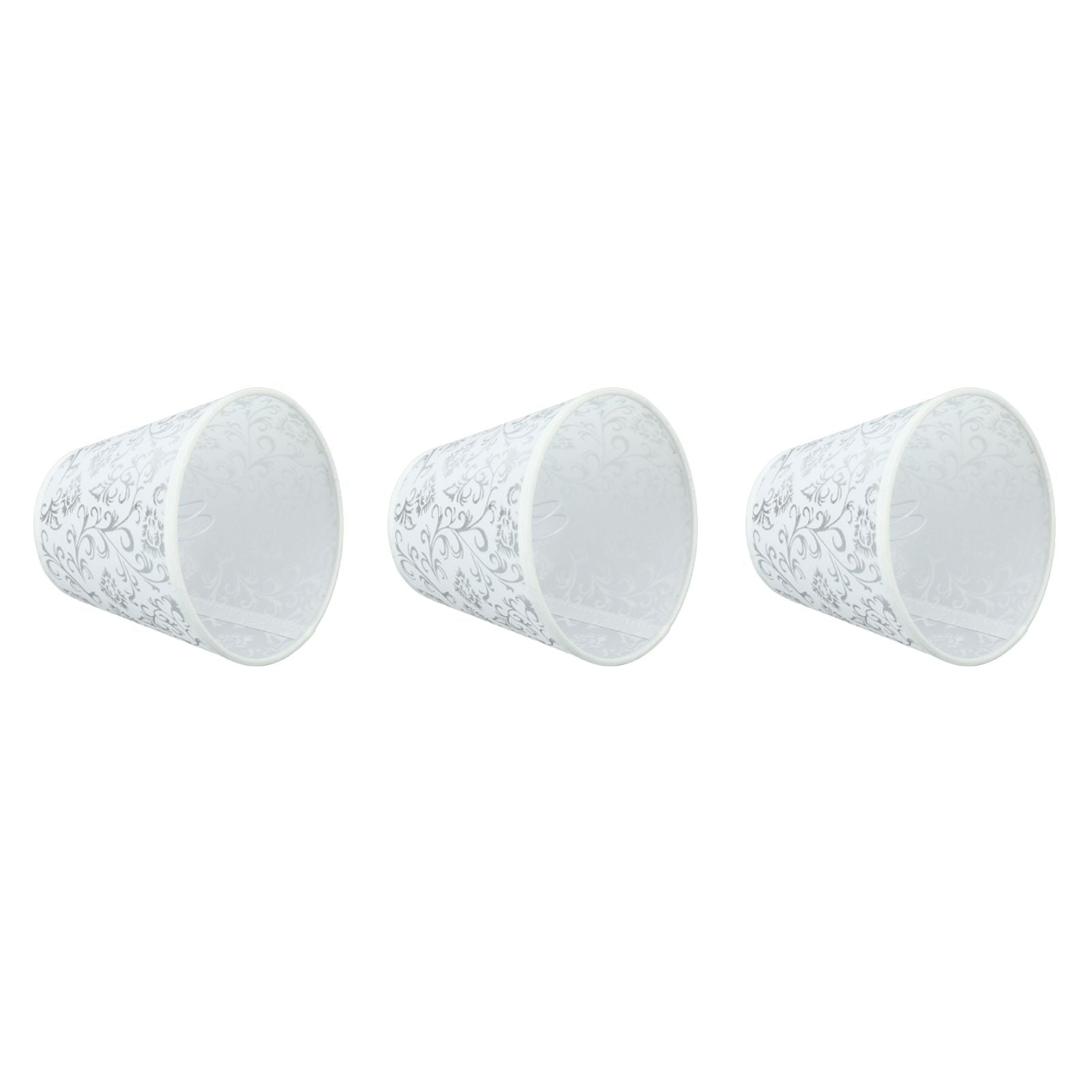 Cloth Lampshade Clip On Installation Modern Fabric Lamp Shades for E14 Bulb Chandelier Table Lamp 3pcs Silver V1294-YM0521-3119230069712