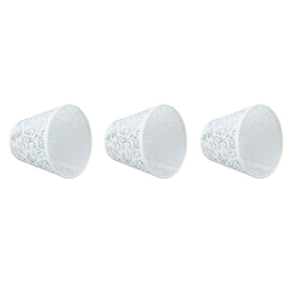 Cloth Lampshade Clip On Installation Modern Fabric Lamp Shades for E14 Bulb Chandelier Table Lamp 3pcs Silver V1294-YM0521-3119230069712