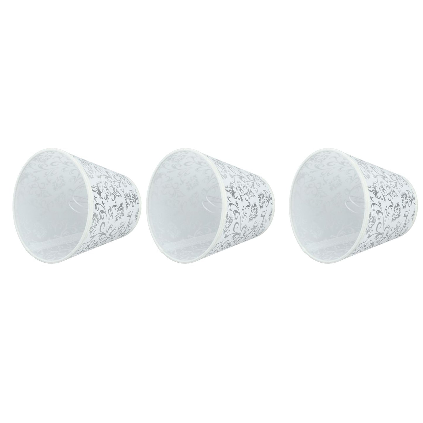 Cloth Lampshade Clip On Installation Modern Fabric Lamp Shades for E14 Bulb Chandelier Table Lamp 3pcs Silver V1294-YM0521-3119230069712
