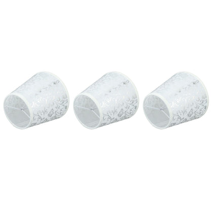 Cloth Lampshade Clip On Installation Modern Fabric Lamp Shades for E14 Bulb Chandelier Table Lamp 3pcs Silver V1294-YM0521-3119230069712