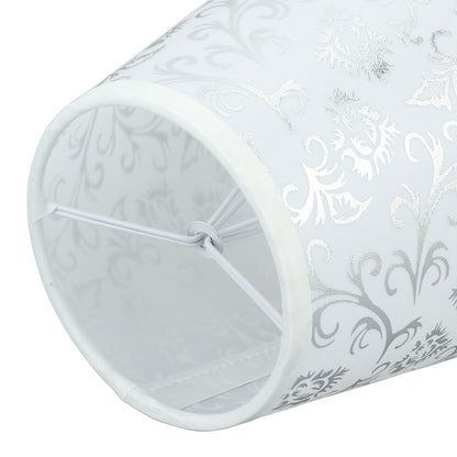 Cloth Lampshade Clip On Installation Modern Fabric Lamp Shades for E14 Bulb Chandelier Table Lamp 3pcs Silver V1294-YM0521-3119230069712