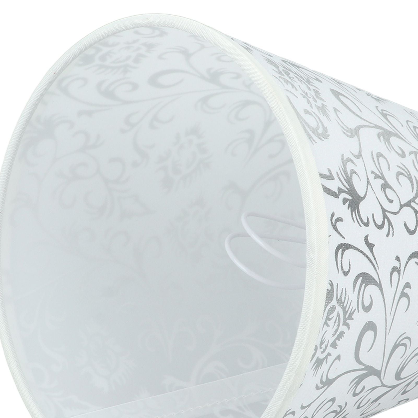 Cloth Lampshade Clip On Installation Modern Fabric Lamp Shades for E14 Bulb Chandelier Table Lamp 3pcs Silver V1294-YM0521-3119230069712