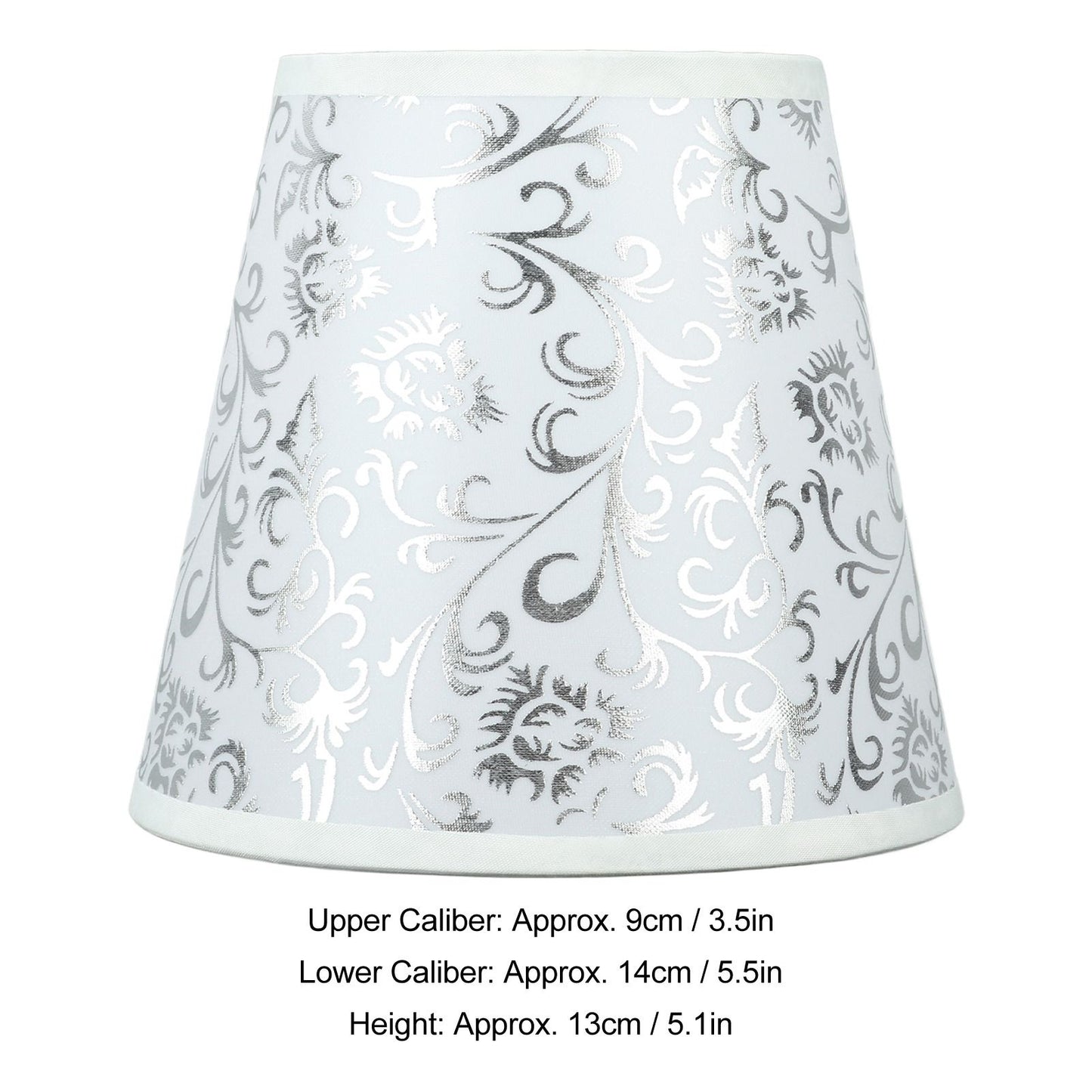 Cloth Lampshade Clip On Installation Modern Fabric Lamp Shades for E14 Bulb Chandelier Table Lamp 3pcs Silver V1294-YM0521-3119230069712
