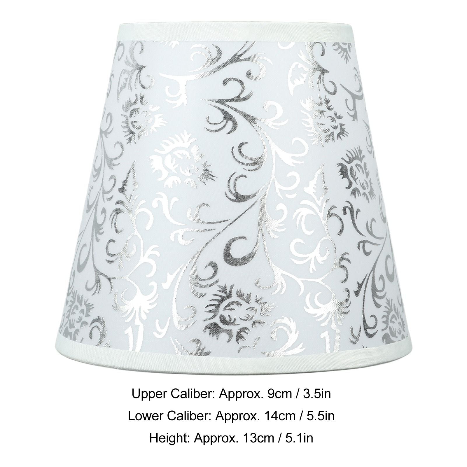 Cloth Lampshade Clip On Installation Modern Fabric Lamp Shades for E14 Bulb Chandelier Table Lamp 3pcs Silver V1294-YM0521-3119230069712